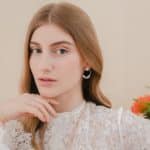 Garland Oak Leaf Hoop Studs