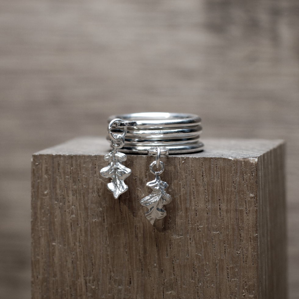 Catching the Oak Leaf Stacking Rings