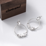 Garland Oak Leaf Hoop Studs