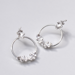 Garland Oak Leaf Hoop Studs