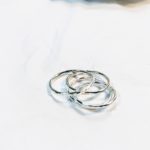 Skinny Beaten Stack Ring