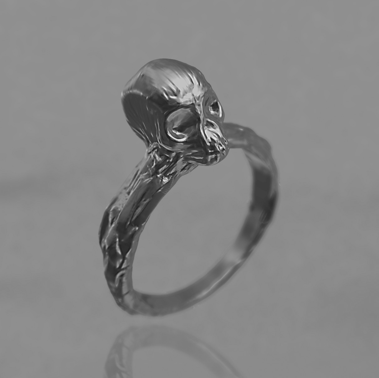 Black Silver Open Skull Ring – Anthony Lent