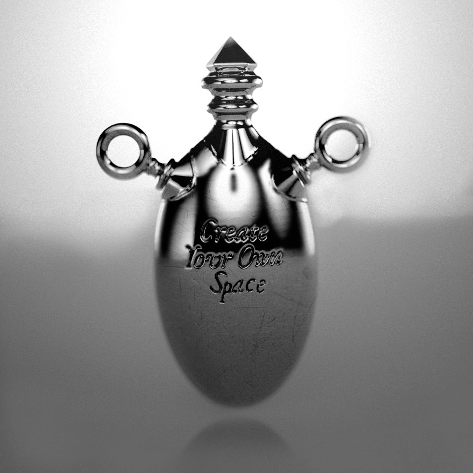 Silver Perfume Flacon