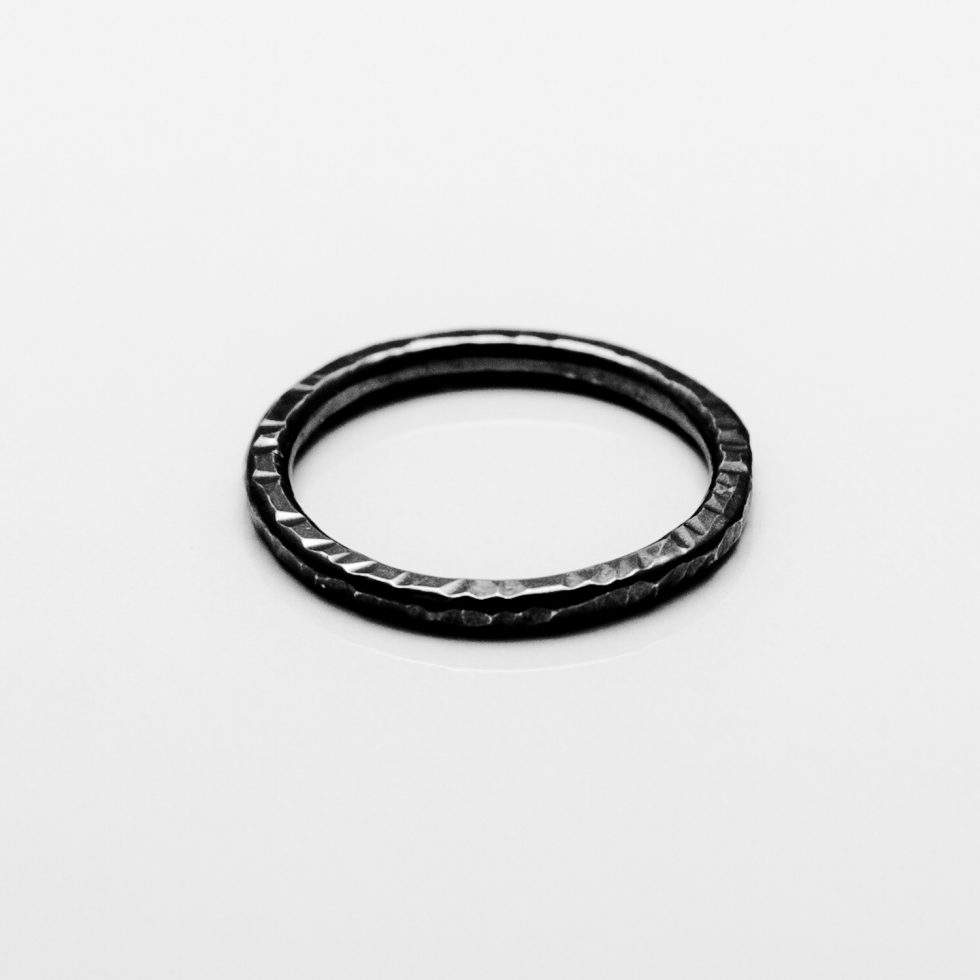 Black Textured Ring