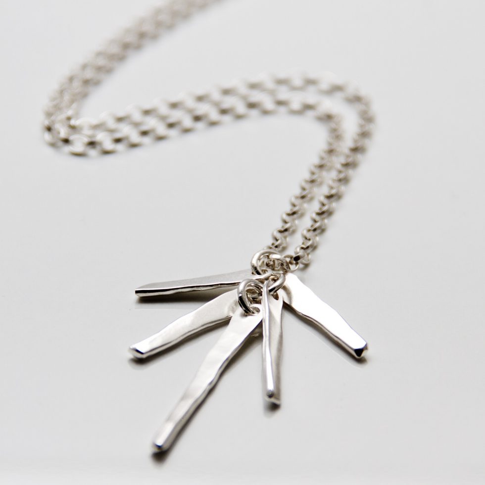 Teardrops On The Fire Charm Necklace
